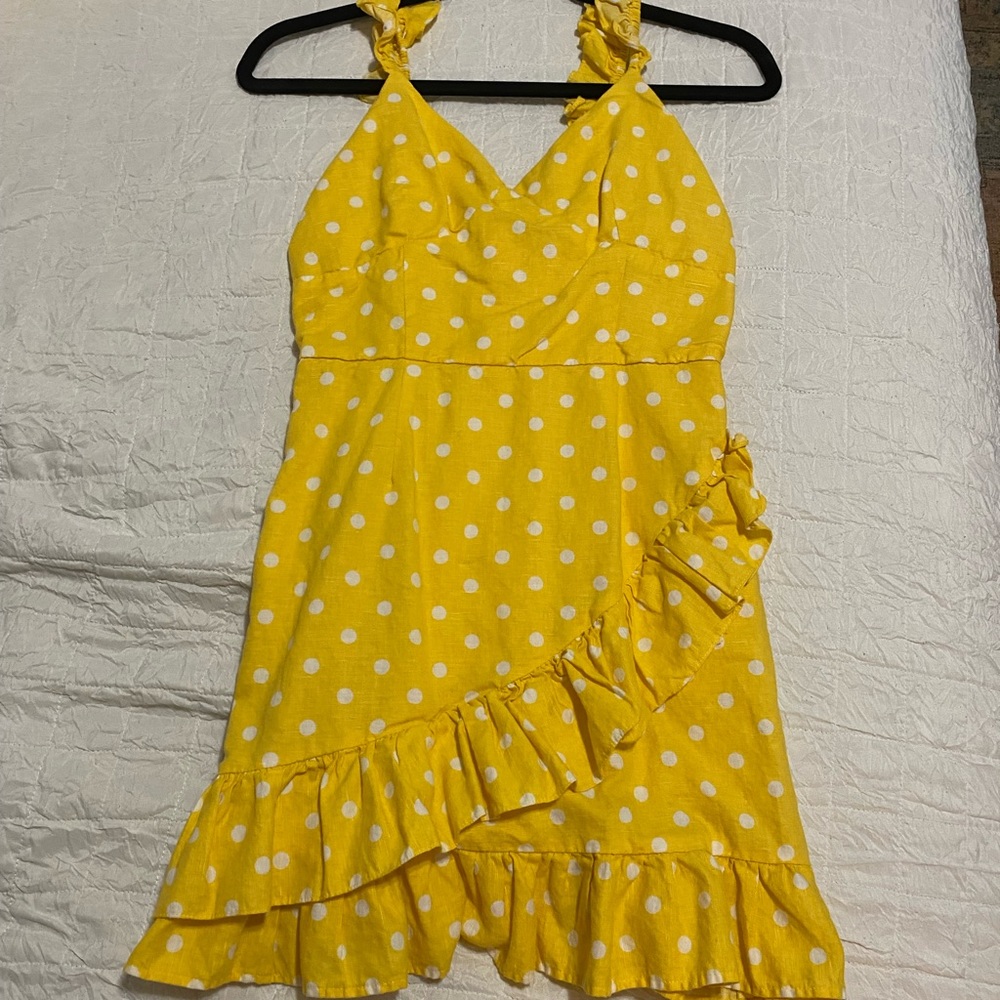 Yellow polka dot dress